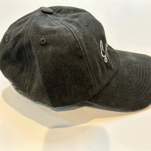 Salty Embroidered Vintage Washed Cotton Baseball Cap Hat Black White New - Picture 5 of 6